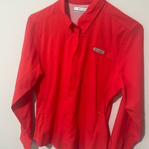 Columbia Bold Red Long Sleeve Shirt